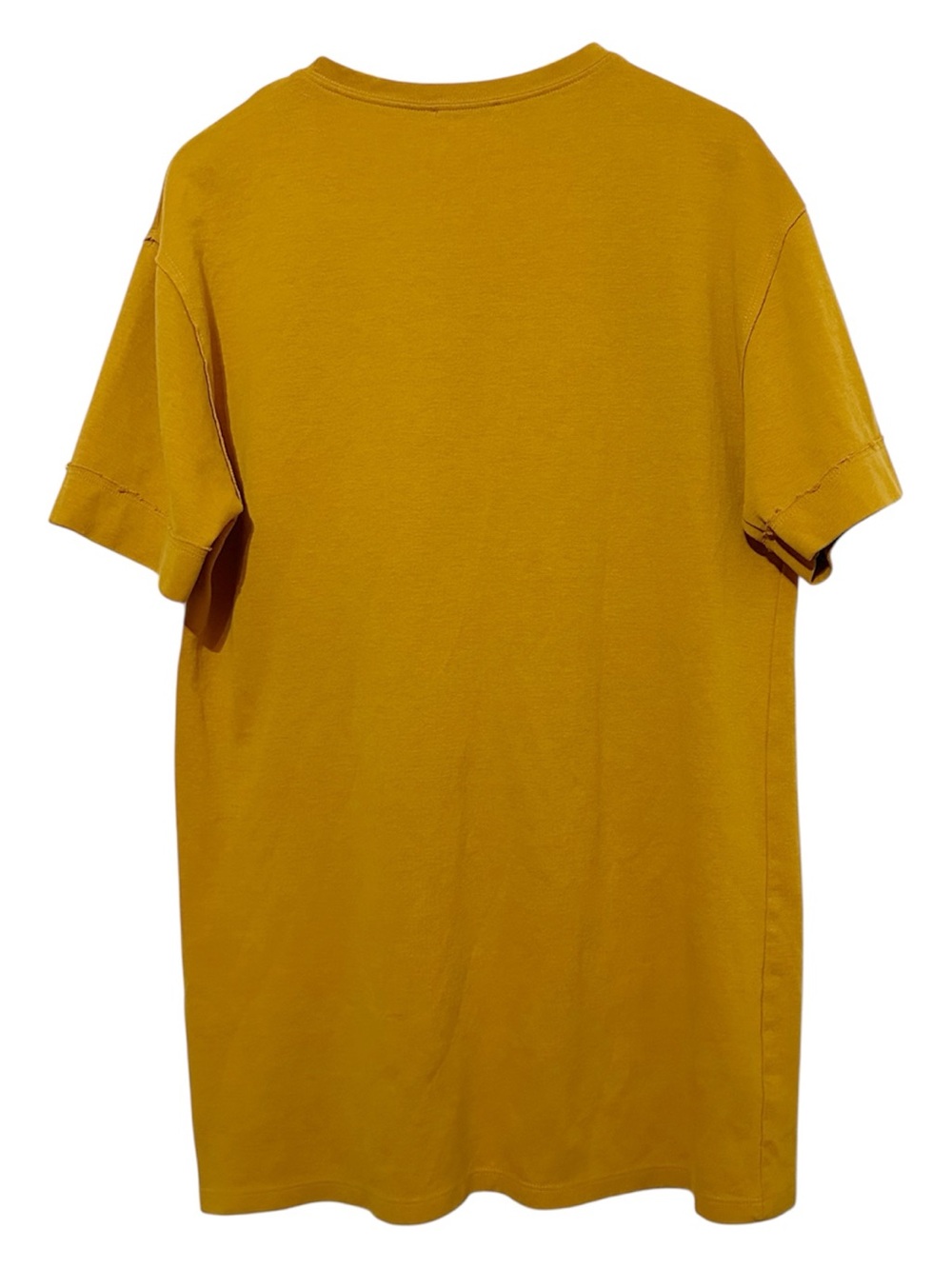 Zara Mustard Yellow TShirt Shift Dress Cotton Blend Casual Minimalist Size Large - Picture 3 of 5